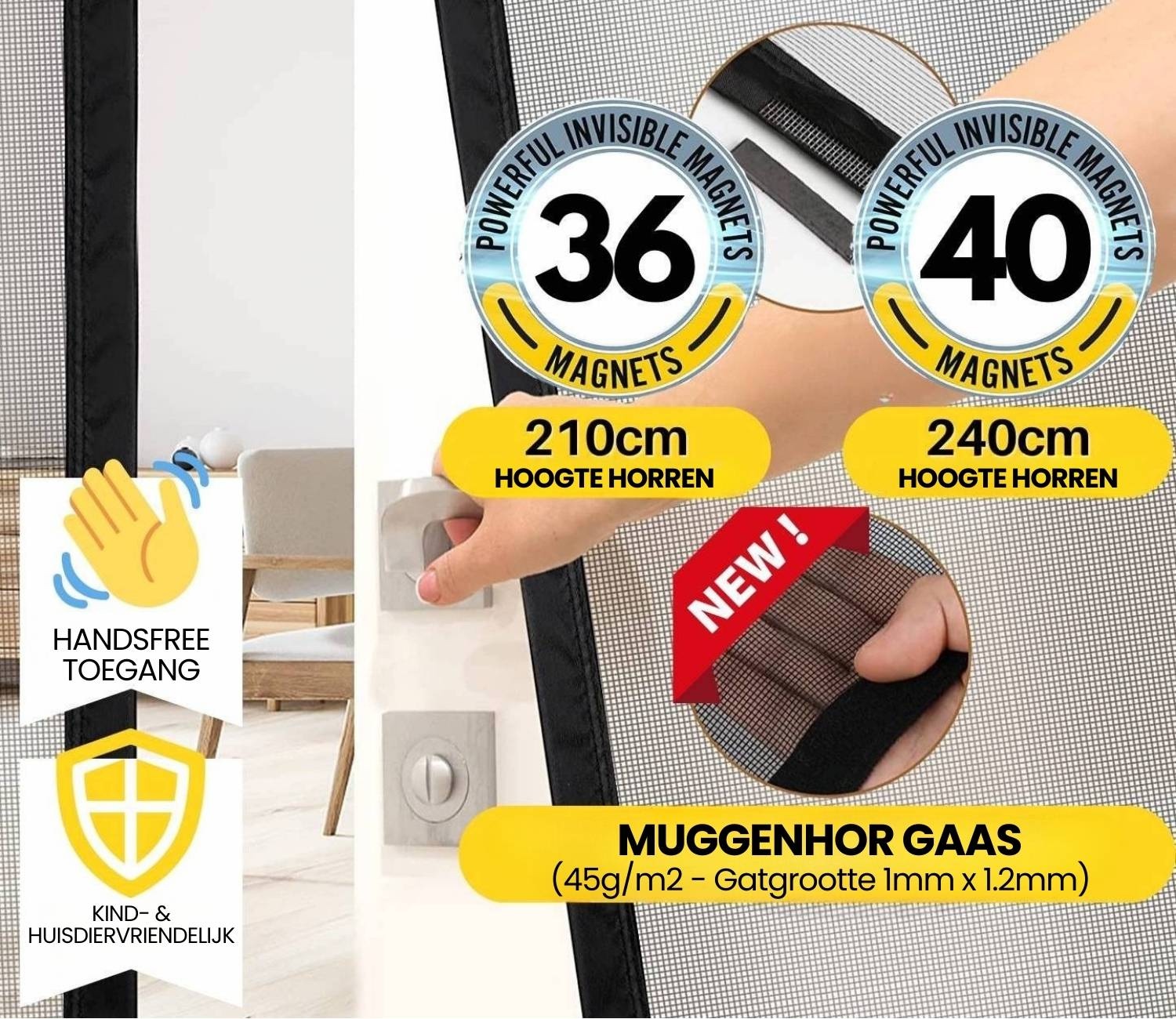 Magnetic Fly Screen Door 60 x 210 cm, image 10